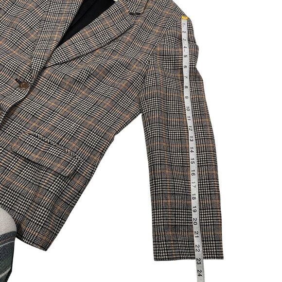 Pendleton wool blazer houndstooth neutral plaid women’s 14 preppy classic luxury - Picture 12 of 12